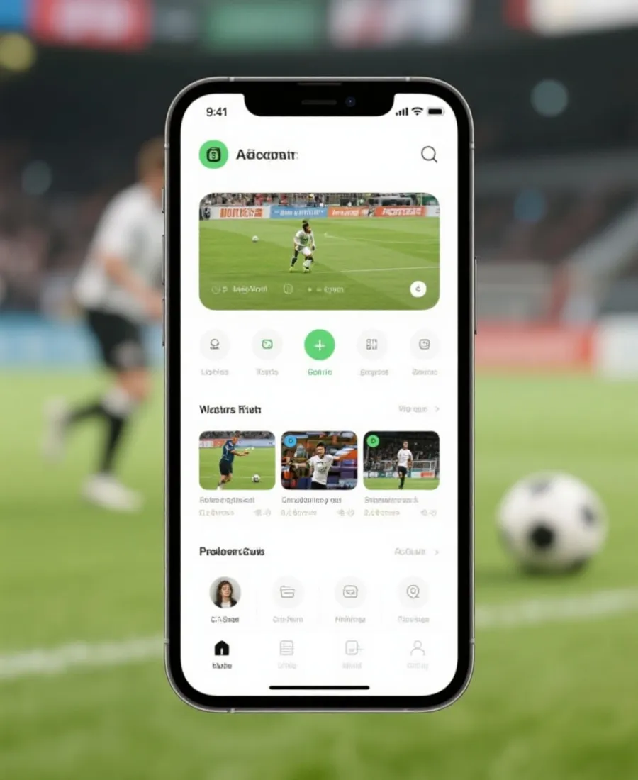 官方体育客户端移动端界面示意图